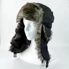 フライトキャップ 飛行帽 防寒 パイロット帽 耳あて付き 小顔 ファー帽子