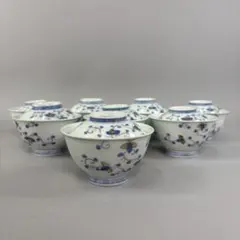 古伊万里 丸寿文 染付 蓋茶碗 10個 [B31378] - メルカリ