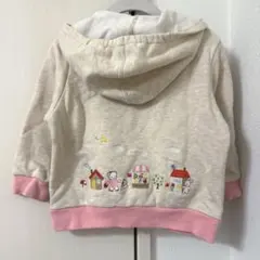 【美品】familiarファミリア　ピンクパーカー　ファミちゃんリアちゃん90