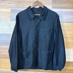 美品 50s L’deal 黒 フレンチワーク モールスキン ジャケット 古着