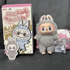 ラブブ マカロン popmart Sesame Bean グレー