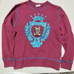 ANGEL BLUE クマワッペン トレーナー M