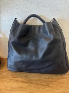 黒　レザーショルダーバッグ SAZABY