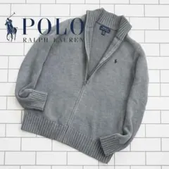 美品❤️正規品ポロ ラルフローレン ジップアップセーター160コットンニットジップ