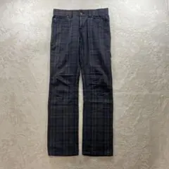 【F2228】 Levi's511 チェックパンツ 30インチ ネイビーのサムネイル