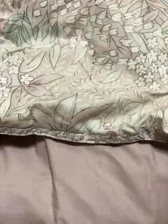 羽毛掛け布団 花柄カバー付き