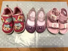14cm.15cm女の子スニーカーとサンダル3点セット