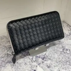 201 美品　ボッテガヴェネタ　イントレチャート　長財布　ラウンドファスナー