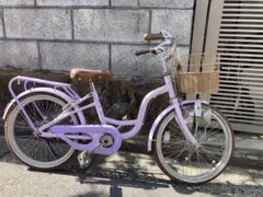 22インチ子供用自転車 ラベンダー フロントバスケット付き♪ - メルカリ