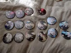 ホロライブ一番くじ　白上フブキ　大神ミオ　角巻わため　獅白ぼたんの缶バッジ