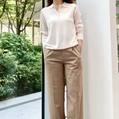 【UNIQLO】 メリノポロセーター /M/NATURAL