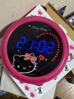 ハローキティ 光る掛け時計　難あり
