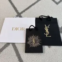 ディオール　イヴサンローラン　ショッパー　紙袋　ブランド　ショップ袋　DIOR