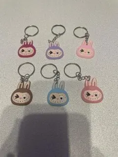 ラブブ　ミニキーホルダー　6色セット
