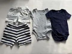 ベビー服 ベアストライプ柄 半ズボン ロンパース 4点 セット子供服 幼児