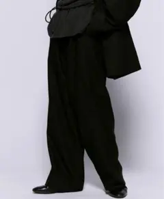 THE BOLDMAN 2tuck Twill Slacks L ブラック