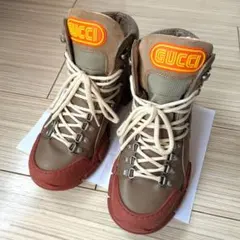 GUCCI グッチ 39サイズ フラッシュトレックハイトップ レザー スニーカー