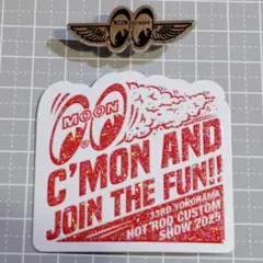 ムーンアイズ MOONEYES ムーンイクイップメント ウイング黒銀 ステッカー