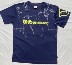 【美品人気　Wilson キッズ用スポーツ半袖Tシャツ　160 ネイビー】のサムネイル