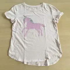 GAP KIDS リバーシブルスパンコールユニコーン Tシャツ L/140
