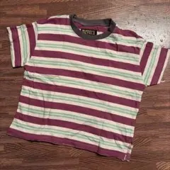 MARKEY'S マーキーズ ボーダー Tシャツ 紫 パープル 緑 グリーン