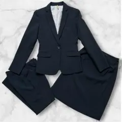 ❤️美品❤️ 【5AR】 3点セット　ビジネススーツ　紺　無地　イオン　就活のサムネイル