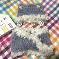 ぬい服 12cm ぬいぐるみ 猫耳帽子 ブルーグレー