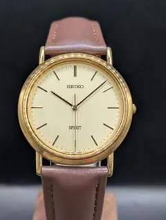比較的美品！SEIKO SPIRIT 5E21-6000 電池P交換済 ベルト新