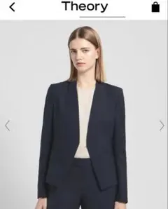 Theory ノーカラージャケット スーツセット グレー サイズ2