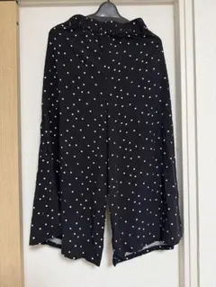 しまむら　ステテコ　ドット柄　黒　L