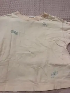 minä perhonen 蝶刺繍 Tシャツ ピンク