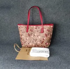 美品✨コーチ チェリーシティトートバッグCY691 A4サイズ収納可能