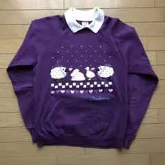 古着 ジャージーズ 襟付きスウェット　アニマルプリント