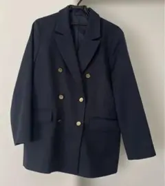 【GU】未使用！ネイビー ダブルブレストジャケット　XL