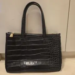 希少品 美品 フルラ トートバッグ 2way クロコ 型押し 南京錠 ロゴ