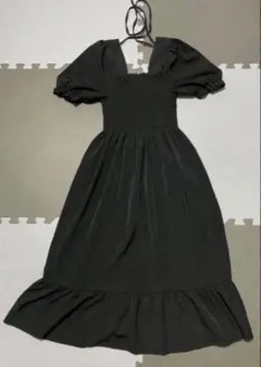 SHEIN ブラック ロングワンピース フリル シーイン ワンピース