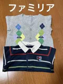 familiar カーディガン、ポロシャツセット