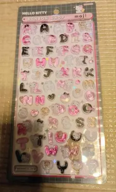 Hello Kitty ボンボンドロップシール　もじ　クール　新品未使用品