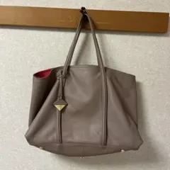 russet グレー レザー トートバッグ