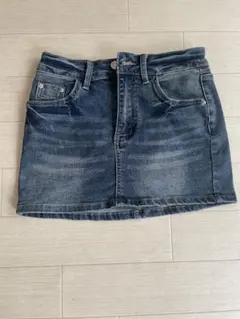 ROMWE XS デニムミニスカート ダークブルーのサムネイル