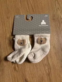 GAP ベビー靴下 3-6ヶ月 クマ刺繍　新品未使用