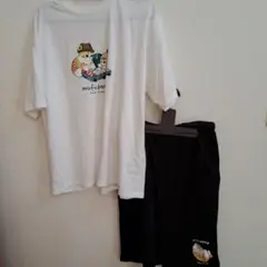 mofusand ルームウェアセット Tシャツとショートパンツ