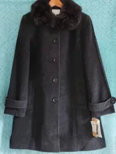 新品11ARサイズEMMAJAMES毛皮部フォックス アンゴラ混オーバーコート