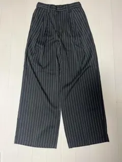 EMMA CLOTHES ストライプ ワイドスラックス Lのサムネイル