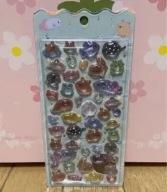 水族館限定 ボンボンドロップシール 淡水、水辺の生き物