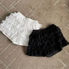 treatürself frill mini knit skirt(white) - メルカリ