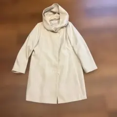 UNITED ARROWS フード付きロングコート ベージュ　46