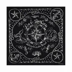 バンダナ 黒 アメリカンデザイン ヴィンテージ アメカジ マリン ブラック