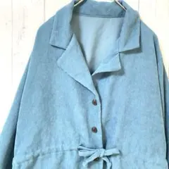 セシルマクビー CECIL McBEE ブラウス ブルー M チュニック シャツ
