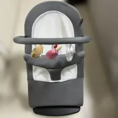 【値下げ♪】グレー メッシュ バウンサー ぬいぐるみ付き